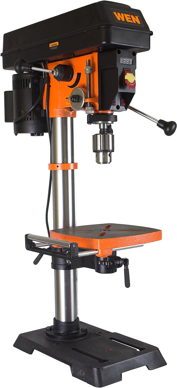 WEN 4214T 5-Amp 12-Inch Variable Speed Cast Iron Benchtop Drill Press with Laser and Work Light